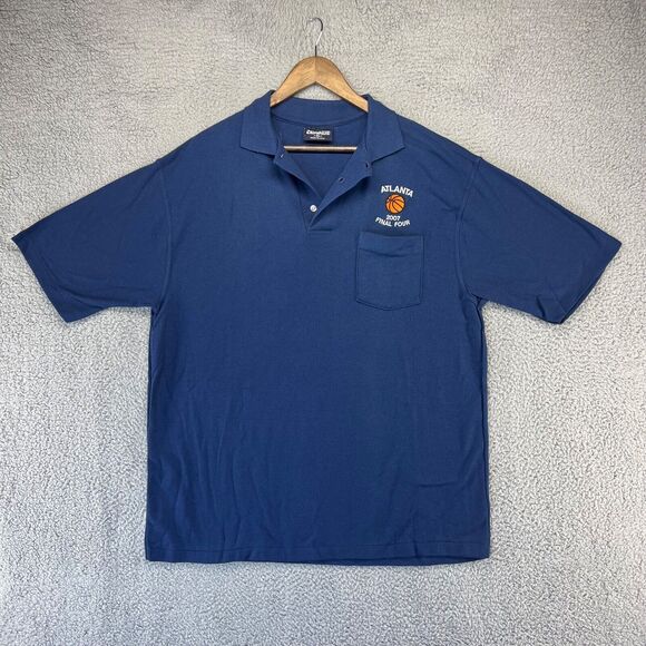 Vintage Atlanta Final Four Polo Shirt Men's Extra Large Blue Embroidered 2007 - Picture 1 of 12